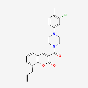 8-allyl-3-{[4-(3-chloro-4-methylphenyl)piperazino]carbonyl}-2H-chromen-2-one