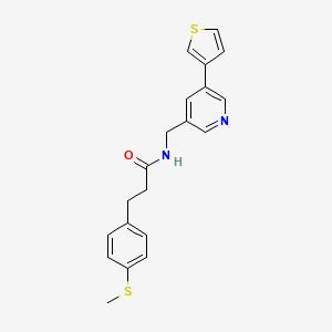 3-(4-(methylthio)phenyl)-N-((5-(thiophen-3-yl)pyridin-3-yl)methyl)propanamide