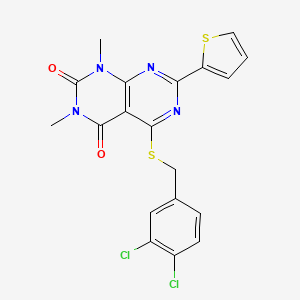 5-((3,4-dichlorobenzyl)thio)-1,3-dimethyl-7-(thiophen-2-yl)pyrimido[4,5-d]pyrimidine-2,4(1H,3H)-dione