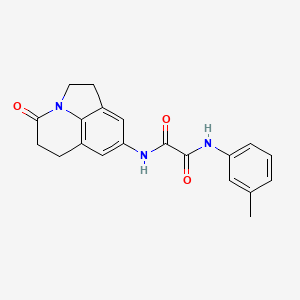 molecular formula C20H19N3O3 B2386441 N1-(4-oxo-2,4,5,6-tetrahydro-1H-pyrrolo[3,2,1-ij]quinolin-8-yl)-N2-(m-tolyl)oxalamide CAS No. 898462-25-4