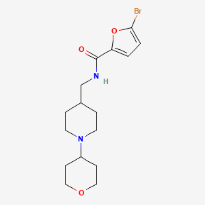 molecular formula C16H23BrN2O3 B2386458 5-溴-N-((1-(四氢-2H-吡喃-4-基)哌啶-4-基)甲基)呋喃-2-甲酰胺 CAS No. 2034589-99-4