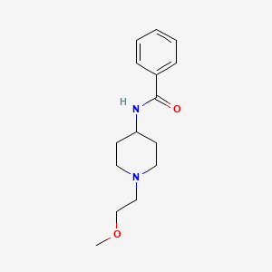 molecular formula C15H22N2O2 B2386463 N-[1-(2-methoxyethyl)piperidin-4-yl]benzamide CAS No. 1421458-79-8