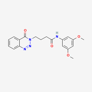 molecular formula C19H20N4O4 B2386465 N-(3,5-dimethoxyphenyl)-4-(4-oxo-1,2,3-benzotriazin-3-yl)butanamide CAS No. 880812-14-6