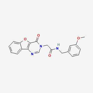 N-[(3-methoxyphenyl)methyl]-2-(4-oxo-[1]benzofuro[3,2-d]pyrimidin-3-yl)acetamide