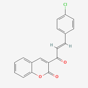 molecular formula C18H11ClO3 B2386469 (E)-3-(3-(4-chlorophenyl)acryloyl)-2H-chromen-2-one CAS No. 140399-52-6