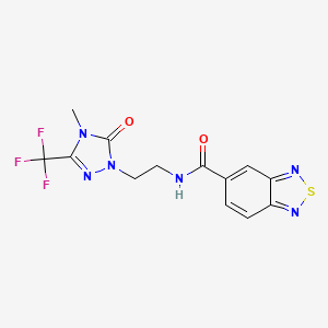N-(2-(4-methyl-5-oxo-3-(trifluoromethyl)-4,5-dihydro-1H-1,2,4-triazol-1-yl)ethyl)benzo[c][1,2,5]thiadiazole-5-carboxamide