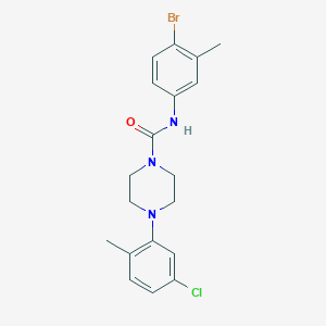 molecular formula C19H21BrClN3O B2386485 N-(4-bromo-3-methylphenyl)-4-(5-chloro-2-methylphenyl)piperazine-1-carboxamide CAS No. 1024419-13-3