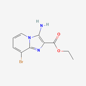 molecular formula C10H10BrN3O2 B2386526 Ethyl 3-amino-8-bromoimidazo[1,2-a]pyridine-2-carboxylate CAS No. 1505180-14-2
