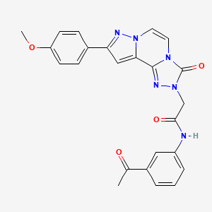molecular formula C24H20N6O4 B2386536 N-(3-acetylphenyl)-2-[9-(4-methoxyphenyl)-3-oxopyrazolo[1,5-a][1,2,4]triazolo[3,4-c]pyrazin-2(3H)-yl]acetamide CAS No. 1207034-47-6
