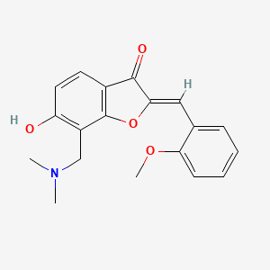 B2386550 (Z)-7-((dimethylamino)methyl)-6-hydroxy-2-(2-methoxybenzylidene)benzofuran-3(2H)-one CAS No. 869077-02-1