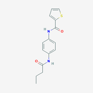 molecular formula C15H16N2O2S B238658 N-[4-(butyrylamino)phenyl]-2-thiophenecarboxamide 
