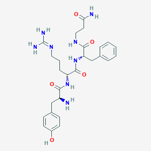 molecular formula C27H38N8O5 B238662 Tyrosyl-arginyl-phenylalanyl-beta-alaninamide CAS No. 138228-38-3