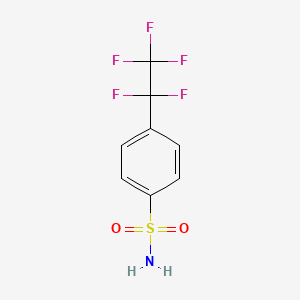 molecular formula C8H6F5NO2S B2386623 4-(pentafluoroethyl)benzene-1-sulfonamide CAS No. 2044712-67-4
