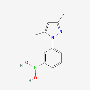 molecular formula C11H13BN2O2 B2386650 [3-(3,5-Dimethyl-1H-pyrazol-1-YL)phenyl]boronic acid CAS No. 1025735-46-9