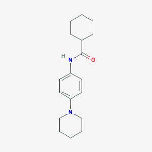 molecular formula C18H26N2O B238677 N-(4-piperidin-1-ylphenyl)cyclohexanecarboxamide 