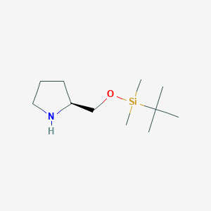 molecular formula C11H25NOSi B2386780 (S)-2-(((tert-Butyldimethylsilyl)oxy)methyl)pyrrolidine CAS No. 134756-75-5