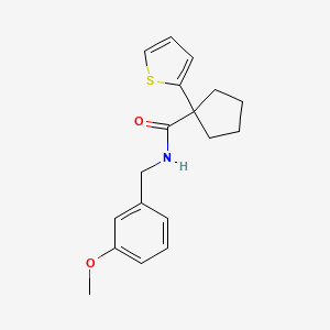 molecular formula C18H21NO2S B2386799 N-(3-methoxybenzyl)-1-(thiophen-2-yl)cyclopentanecarboxamide CAS No. 1049525-94-1