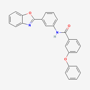 molecular formula C26H18N2O3 B2386811 N-[3-(1,3-benzoxazol-2-yl)phenyl]-3-phenoxybenzamide CAS No. 361173-74-2