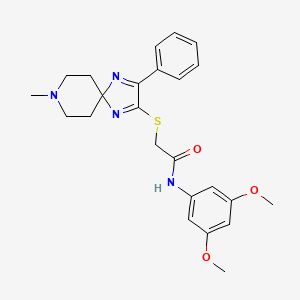 N-(3,5-dimethoxyphenyl)-2-({8-methyl-3-phenyl-1,4,8-triazaspiro[4.5]deca-1,3-dien-2-yl}sulfanyl)acetamide