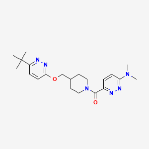 [4-[(6-Tert-butylpyridazin-3-yl)oxymethyl]piperidin-1-yl]-[6-(dimethylamino)pyridazin-3-yl]methanone