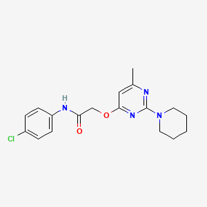 N-(4-chlorophenyl)-2-((6-methyl-2-(piperidin-1-yl)pyrimidin-4-yl)oxy)acetamide