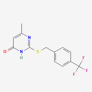 6-methyl-2-{[4-(trifluoromethyl)benzyl]sulfanyl}-4(3H)-pyrimidinone
