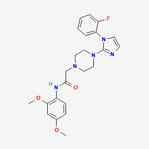 N-(2,4-dimethoxyphenyl)-2-(4-(1-(2-fluorophenyl)-1H-imidazol-2-yl)piperazin-1-yl)acetamide