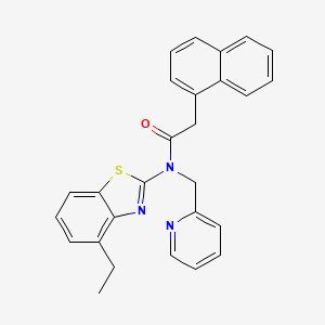 N-(4-ethylbenzo[d]thiazol-2-yl)-2-(naphthalen-1-yl)-N-(pyridin-2-ylmethyl)acetamide