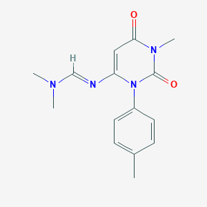 N,N-dimethyl-N'-[1-methyl-3-(4-methylphenyl)-2,6-dioxo-1,2,3,6-tetrahydropyrimidin-4-yl]imidoformamide