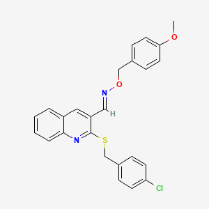 2-[(4-chlorobenzyl)sulfanyl]-3-quinolinecarbaldehyde O-(4-methoxybenzyl)oxime