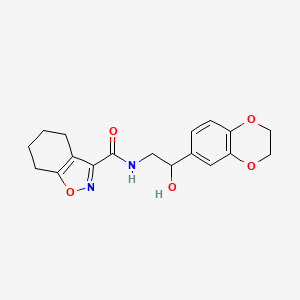 molecular formula C18H20N2O5 B2386969 N-[2-(2,3-dihydro-1,4-benzodioxin-6-yl)-2-hydroxyethyl]-4,5,6,7-tetrahydro-1,2-benzoxazole-3-carboxamide CAS No. 2034570-65-3