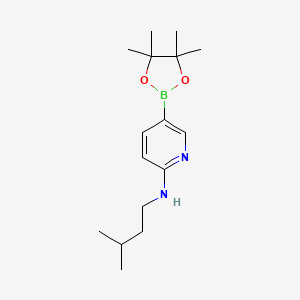 molecular formula C16H27BN2O2 B2386972 N-Isopentyl-5-(4,4,5,5-tetramethyl-1,3,2-dioxaborolan-2-yl)pyridin-2-amine CAS No. 2096332-90-8