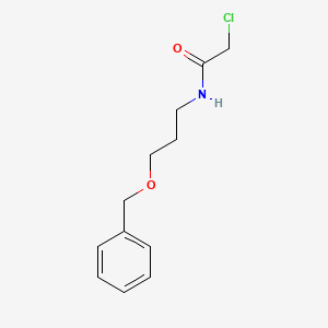 molecular formula C12H16ClNO2 B2386977 N-[3-(benzyloxy)propyl]-2-chloroacetamide CAS No. 13224-02-7