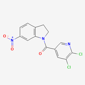 1-(5,6-dichloropyridine-3-carbonyl)-6-nitro-2,3-dihydro-1H-indole