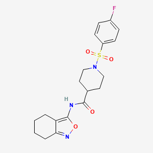 1-((4-fluorophenyl)sulfonyl)-N-(4,5,6,7-tetrahydrobenzo[c]isoxazol-3-yl)piperidine-4-carboxamide