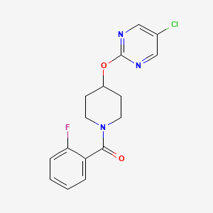 [4-(5-Chloropyrimidin-2-yl)oxypiperidin-1-yl]-(2-fluorophenyl)methanone