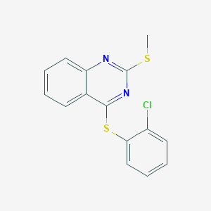 2-Chlorophenyl 2-(methylsulfanyl)-4-quinazolinyl sulfide