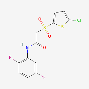 2-[(5-chloro-2-thienyl)sulfonyl]-N-(2,5-difluorophenyl)acetamide