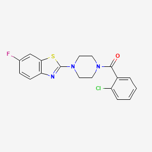 (2-Chlorophenyl)-[4-(6-fluoro-1,3-benzothiazol-2-yl)piperazin-1-yl]methanone