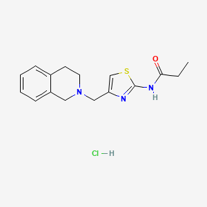 N-(4-((3,4-dihydroisoquinolin-2(1H)-yl)methyl)thiazol-2-yl)propionamide hydrochloride
