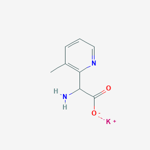 molecular formula C8H9KN2O2 B2387036 Potassium;2-amino-2-(3-methylpyridin-2-yl)acetate CAS No. 2460751-31-7