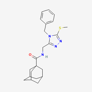 N-[(4-benzyl-5-methylsulfanyl-1,2,4-triazol-3-yl)methyl]adamantane-1-carboxamide