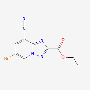 molecular formula C10H7BrN4O2 B2387054 Ethyl 6-bromo-8-cyano-[1,2,4]triazolo[1,5-a]pyridine-2-carboxylate CAS No. 2225136-34-3
