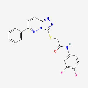 molecular formula C19H13F2N5OS B2387062 N-(3,4-difluorophenyl)-2-((6-phenyl-[1,2,4]triazolo[4,3-b]pyridazin-3-yl)thio)acetamide CAS No. 894037-22-0