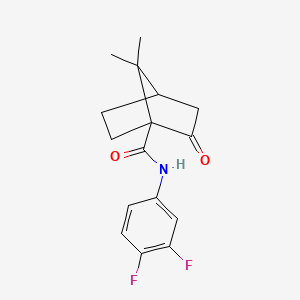 molecular formula C16H17F2NO2 B2387084 N-(3,4-difluorophenyl)-7,7-dimethyl-2-oxobicyclo[2.2.1]heptane-1-carboxamide CAS No. 727686-13-7