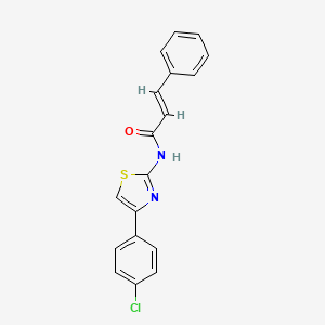 B2387090 N-(4-(4-chlorophenyl)thiazol-2-yl)cinnamamide CAS No. 924623-56-3