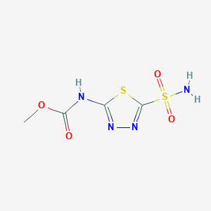 molecular formula C4H6N4O4S2 B2387096 methyl N-(5-sulfamoyl-1,3,4-thiadiazol-2-yl)carbamate CAS No. 99171-28-5