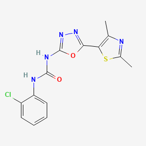 1-(2-Chlorophenyl)-3-(5-(2,4-dimethylthiazol-5-yl)-1,3,4-oxadiazol-2-yl)urea