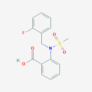2-[(2-Fluorobenzyl)(methylsulfonyl)amino]benzoic acid