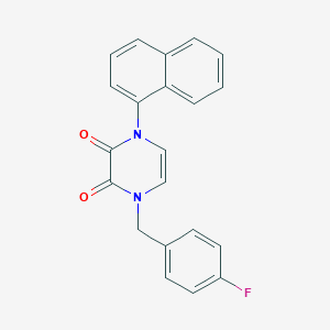 1-[(4-Fluorophenyl)methyl]-4-naphthalen-1-ylpyrazine-2,3-dione